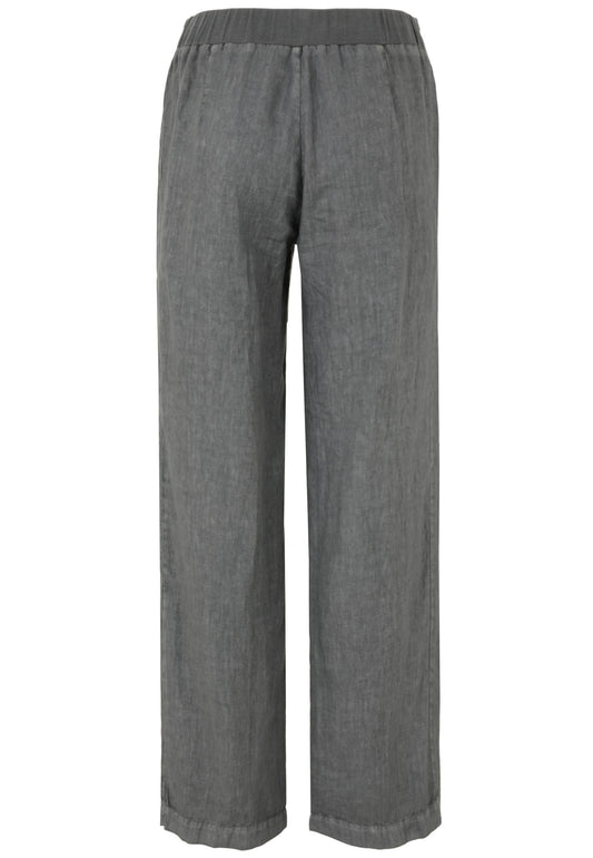 Leinen-Hose mit Tunnelzug im Bund