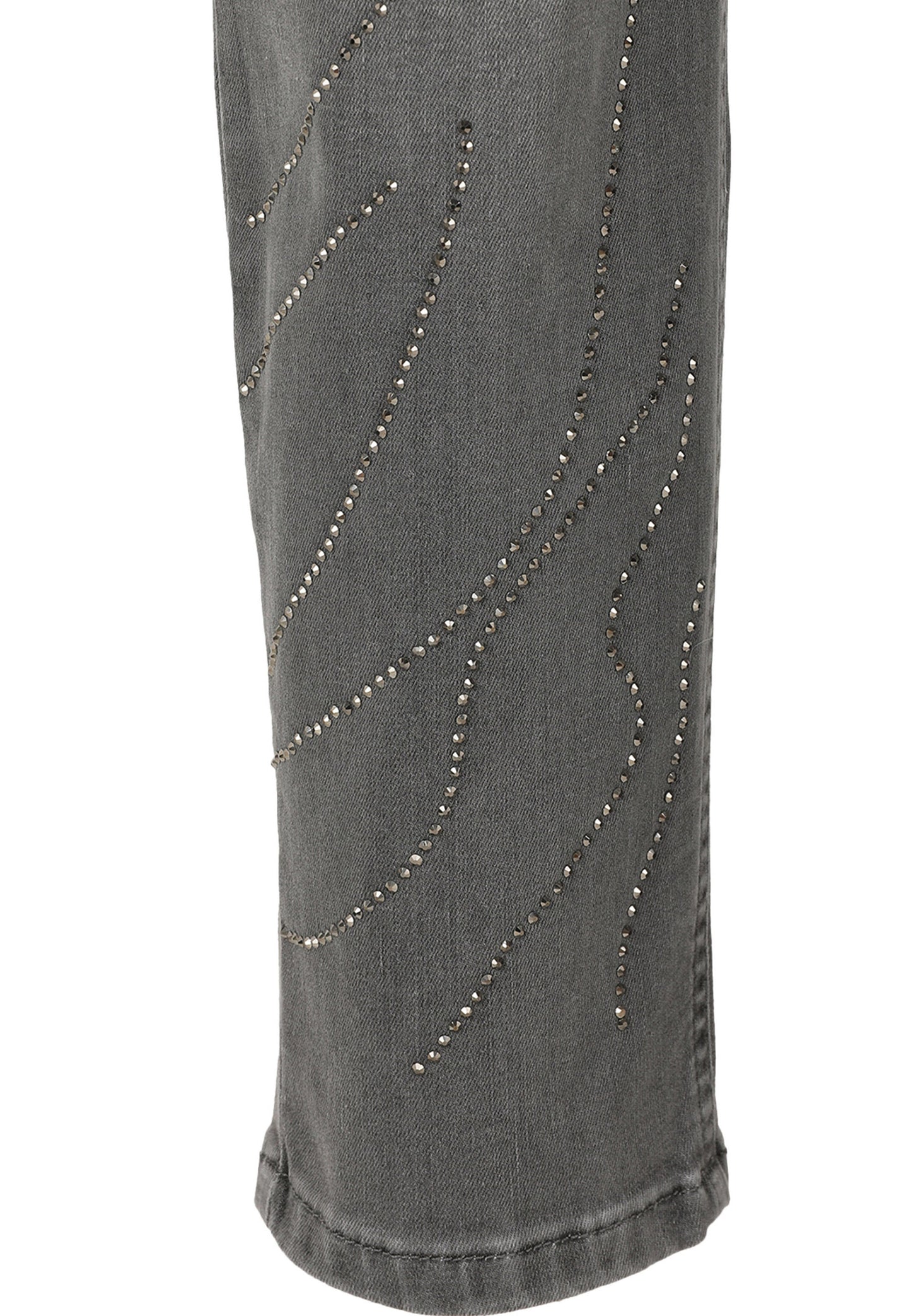 5-pocket Jeans Hose mit Metall-Plättchen