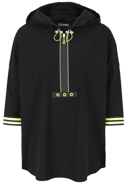 Shirt aus elastischer Wirkware mit Hoodie