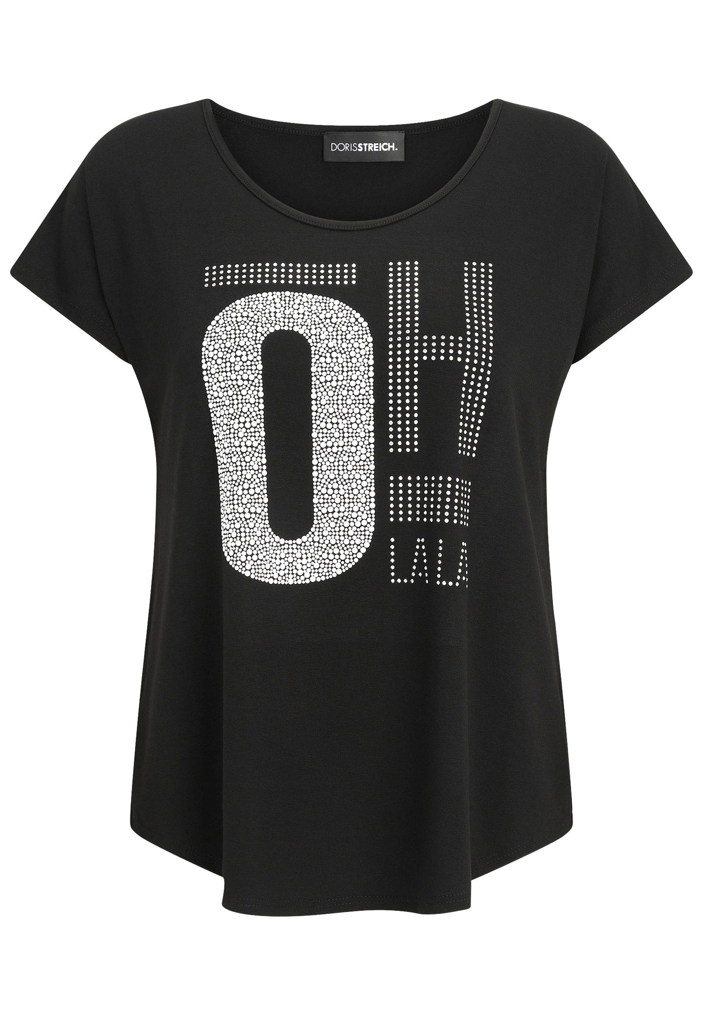 T-Shirt mit Plättchen-Motiv