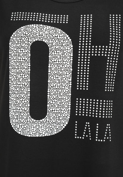 T-Shirt mit Plättchen-Motiv