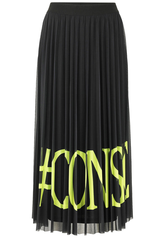 Plissee-Rock aus elastischer Mesh-Ware