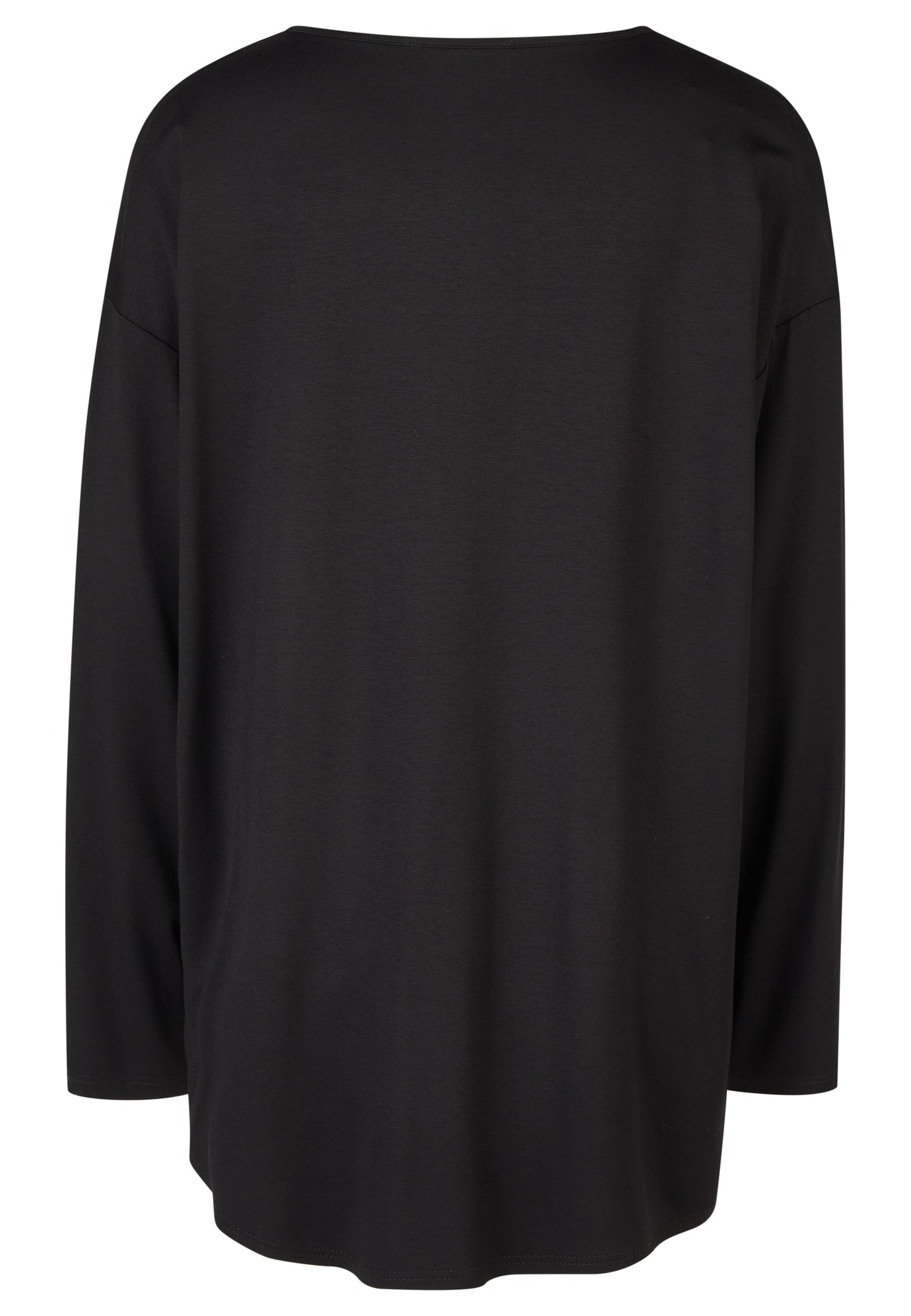 Long-Shirt mit dekorativem Reißverschluss-Anhänger