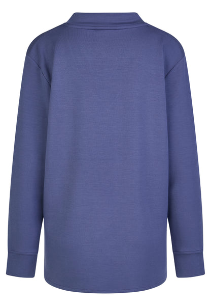 Sweatshirt mit silbernem Wording Motiv