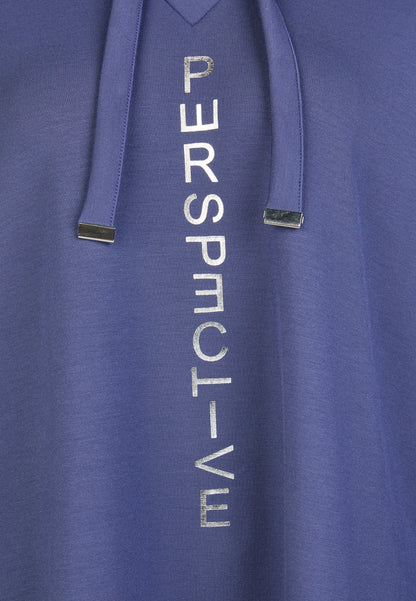 Sweatshirt mit silbernem Wording Motiv
