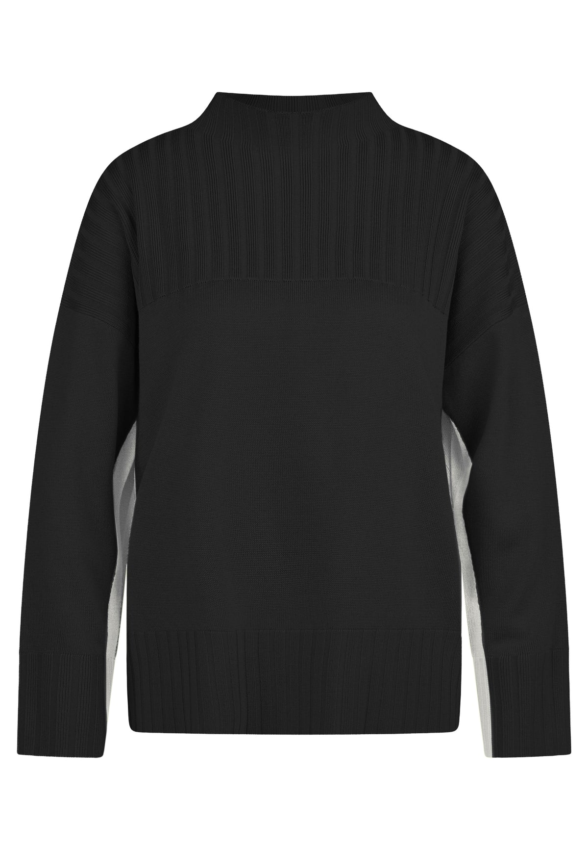 Strick-Pullover in Schwarz-Weiß