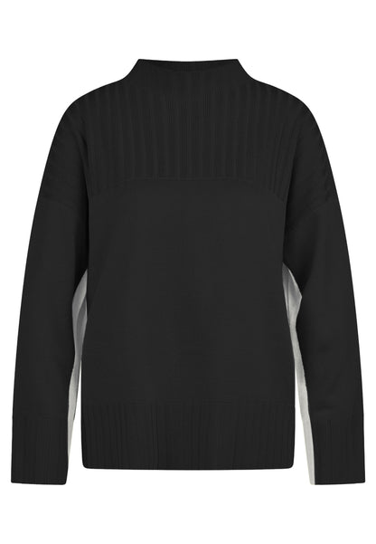 Strick-Pullover in Schwarz-Weiß