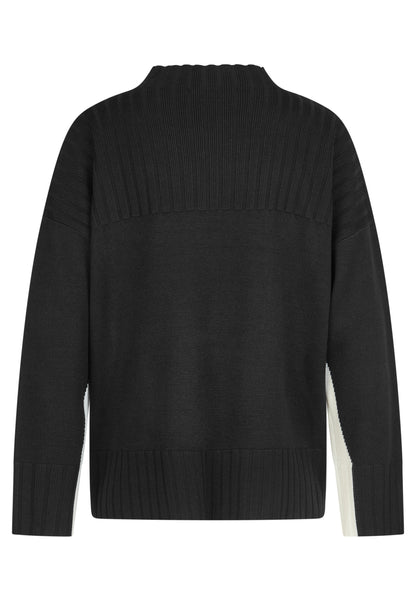 Strick-Pullover in Schwarz-Weiß