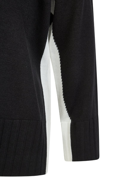 Strick-Pullover in Schwarz-Weiß