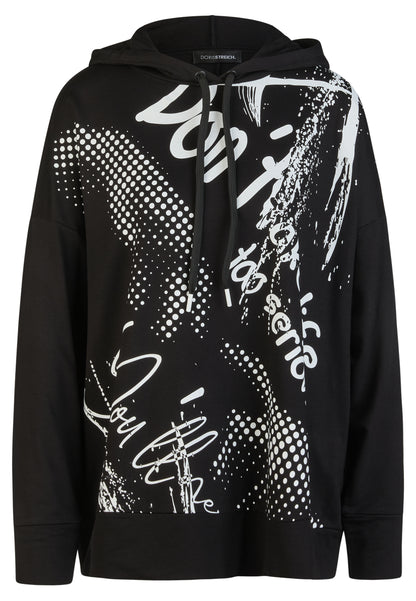 Sweatshirt mit Hoodie und Motiv