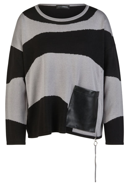 Strick-Pullover mit grafischem Muster