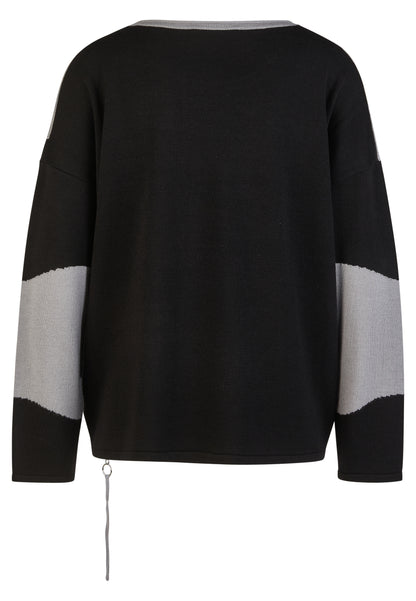 Strick-Pullover mit grafischem Muster