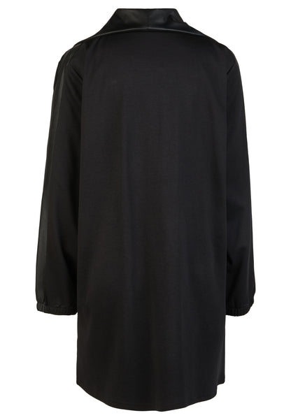 Long-Jacke aus Lederimitat