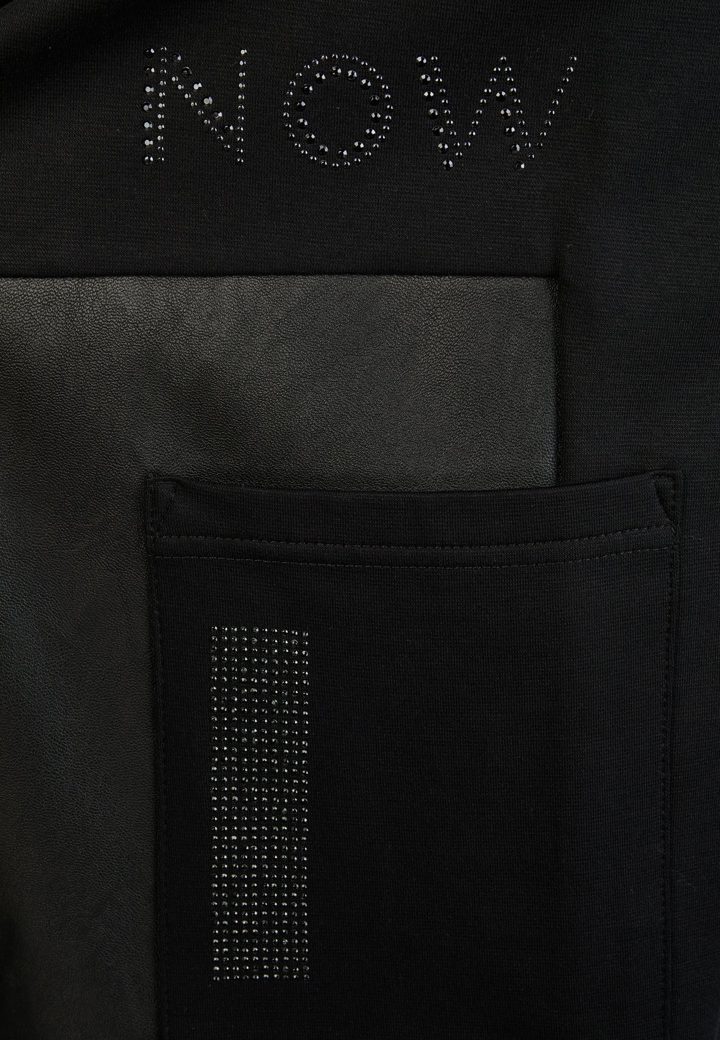 Long-Jacke aus Lederimitat