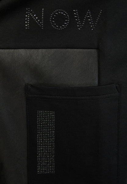 Long-Jacke aus Lederimitat