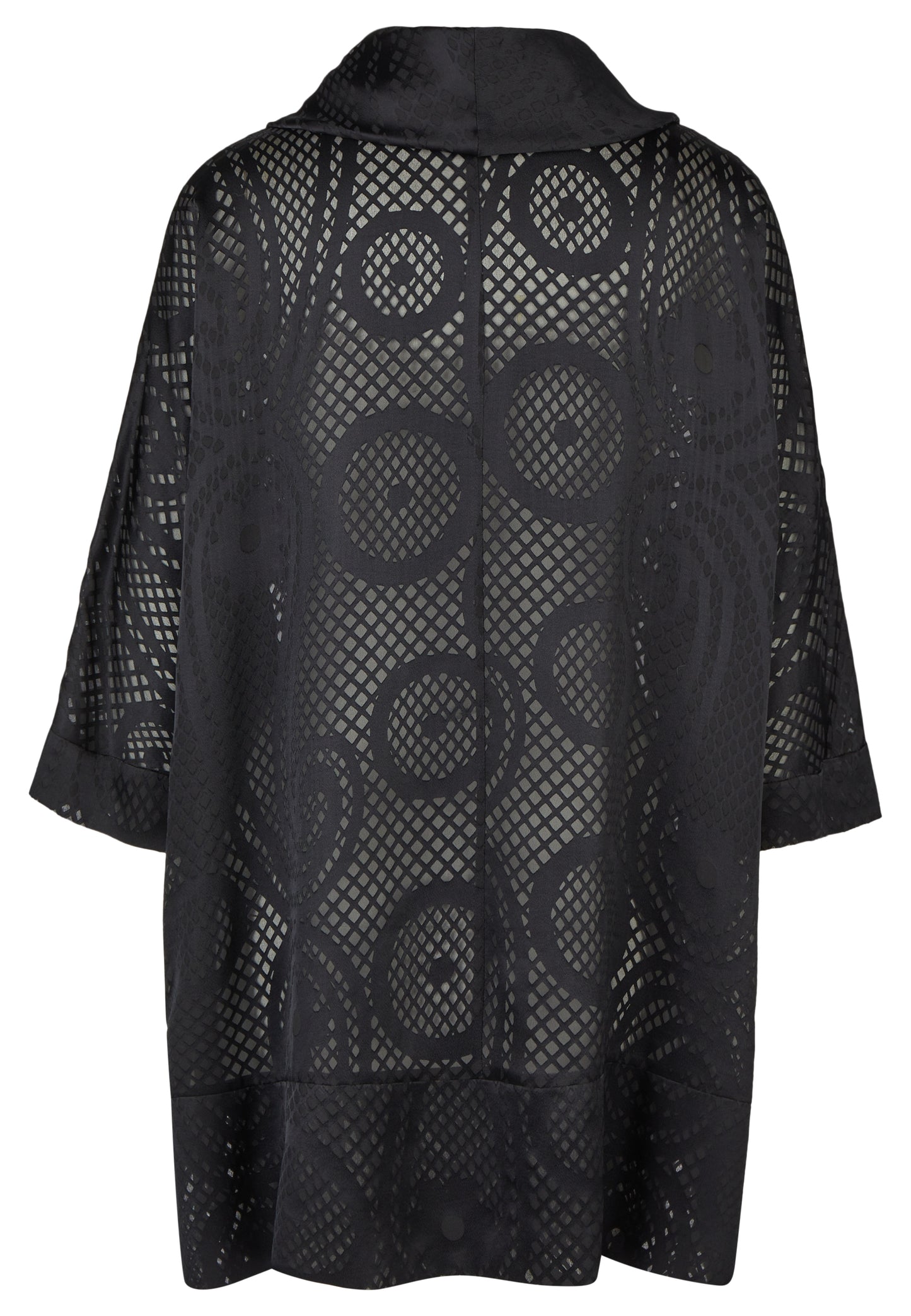 Bluse mit partiell transparentem tonigen Paisley-Print
