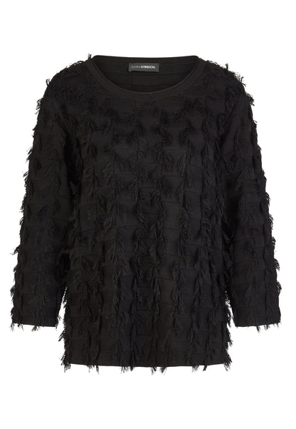 Strick-Pullover mit Fransen