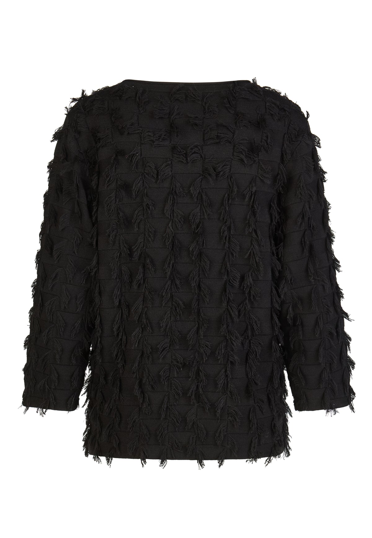 Strick-Pullover mit Fransen