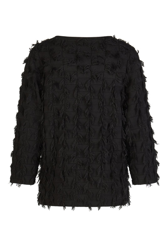Strick-Pullover mit Fransen
