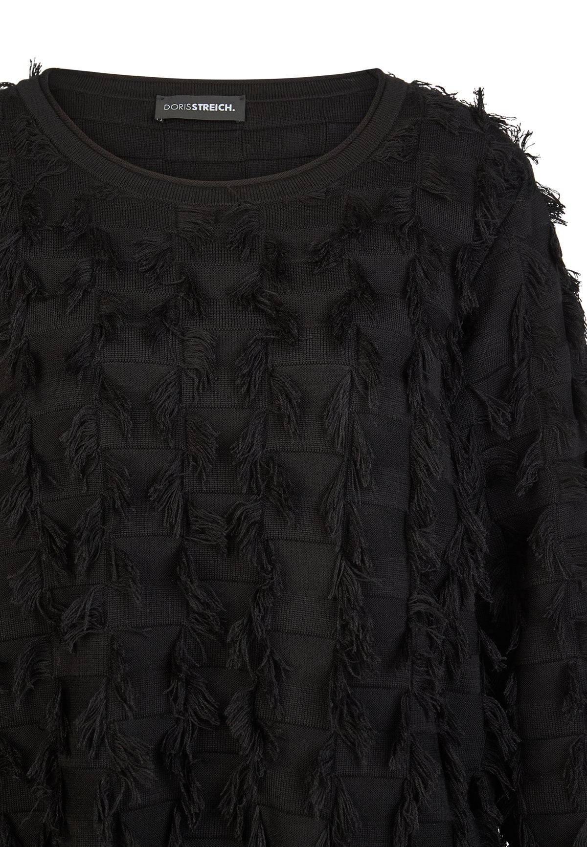 Strick-Pullover mit Fransen