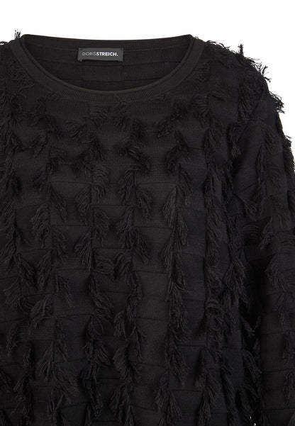 Strick-Pullover mit Fransen