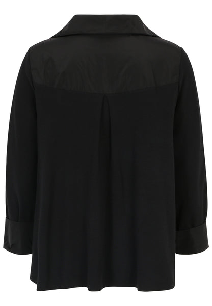 Jacke aus Wirkware mit Taft-Einsätzen