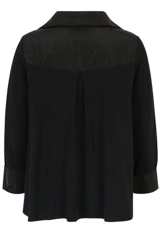 Jacke aus Wirkware mit Taft-Einsätzen