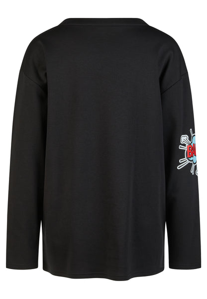 Sweatshirt mit Badge-Motiven