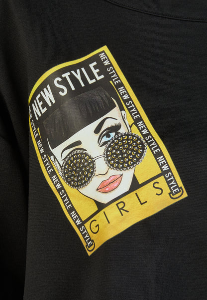 Sweatshirt mit Badge-Motiven