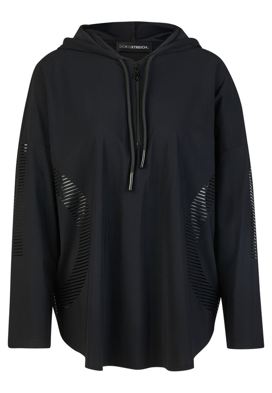 Shirt aus elastischer Wirkware Hoodie