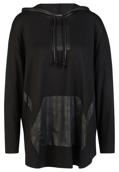 Long-Shirt mit Hoodie