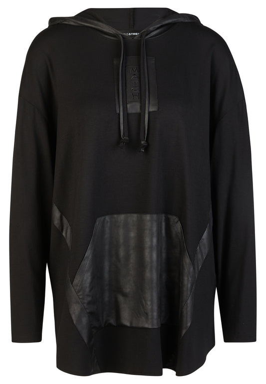 Long-Shirt mit Hoodie