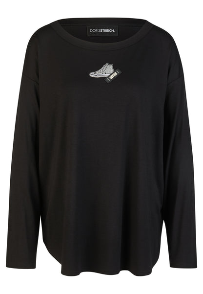 Long-Shirt mit dekorativem Sneaker-Badge