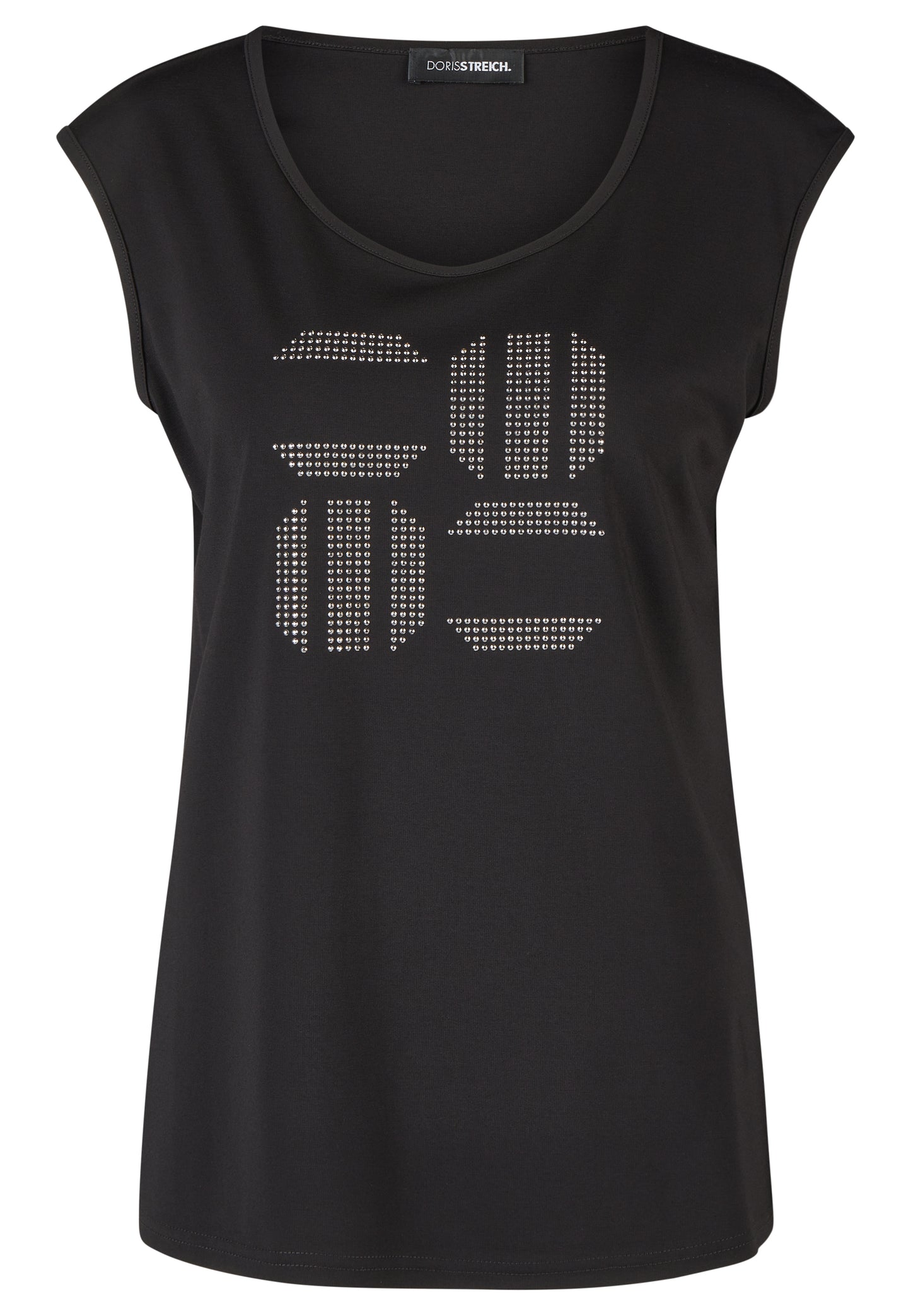 Top aus Jersey mit Metallplättchen-Motiv