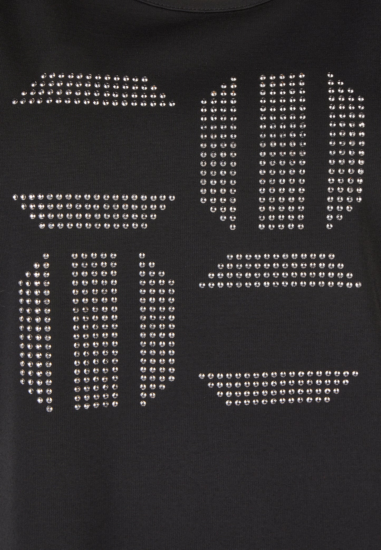 Top aus Jersey mit Metallplättchen-Motiv