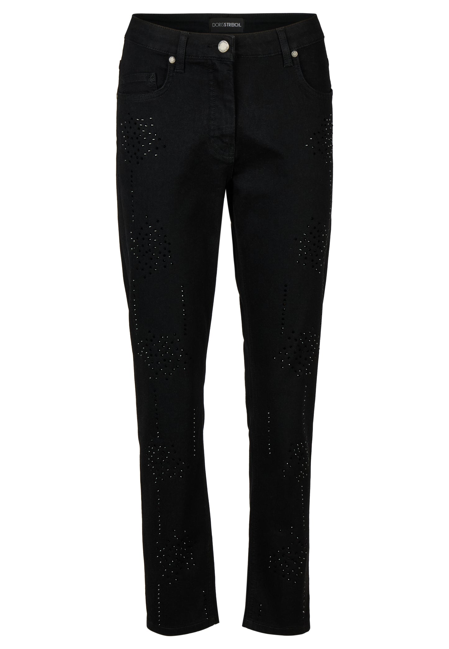 Jeans Hose mit schwarzem Strass