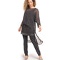 Bluse aus Chiffon mit Pailetten