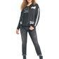 Bomberjacke aus Sweatware mit Smiley-Motiv