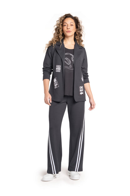 Blazer aus Sweatware mit Badges