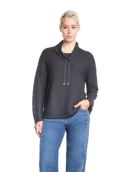 Strick-Pullover mit Metall-Nieten