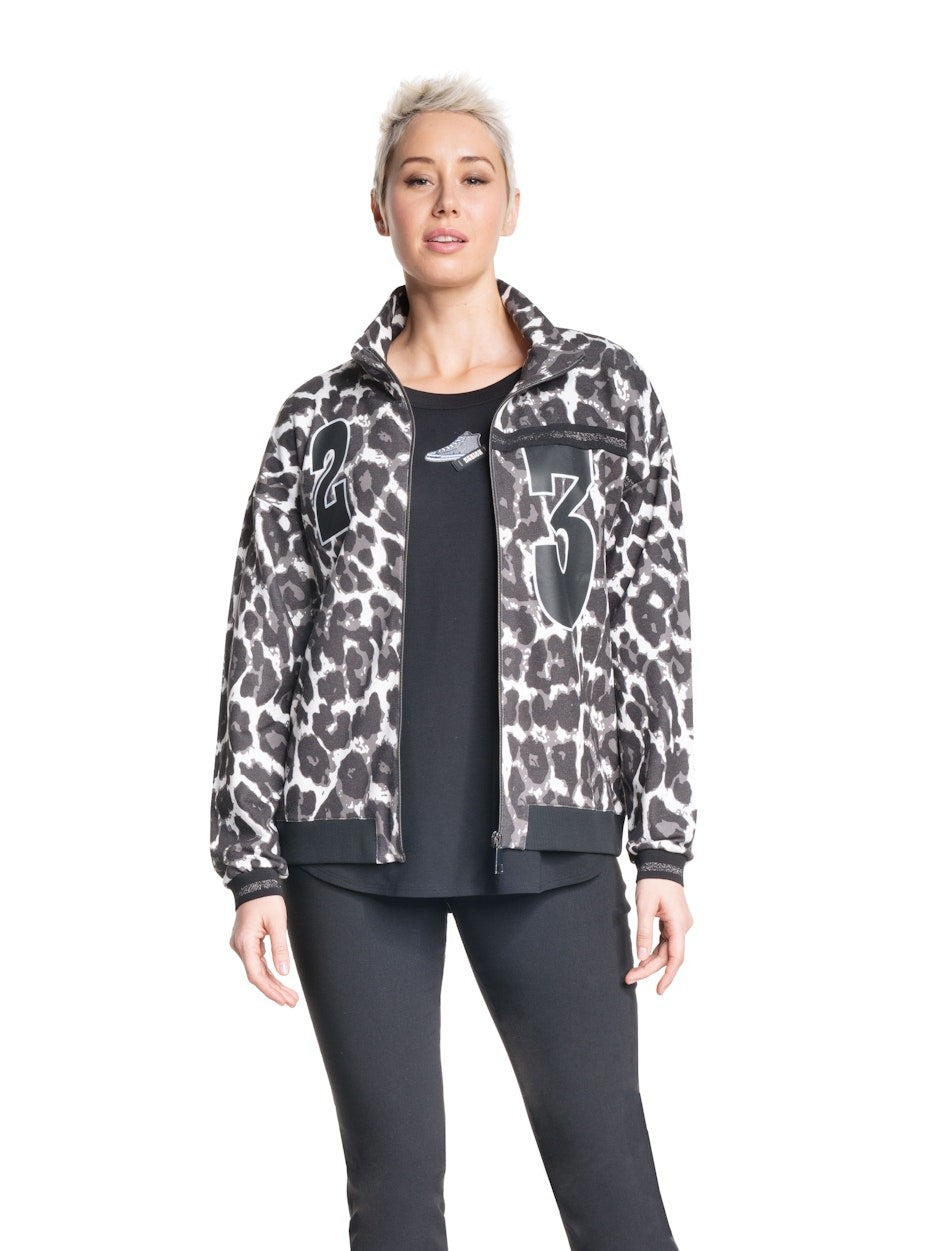 Jacke mit Leoprint Motiven