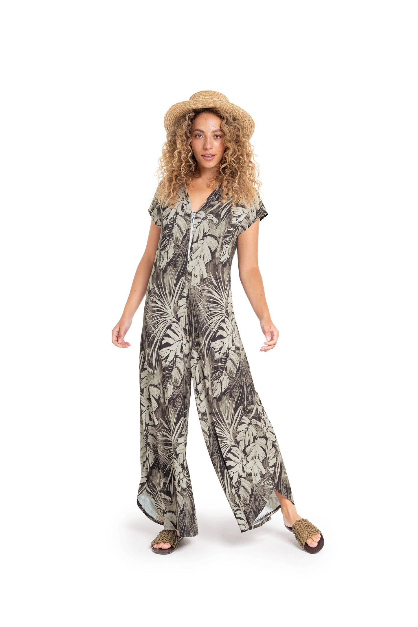 Jumpsuit aus Jersey mit Reißverschluss