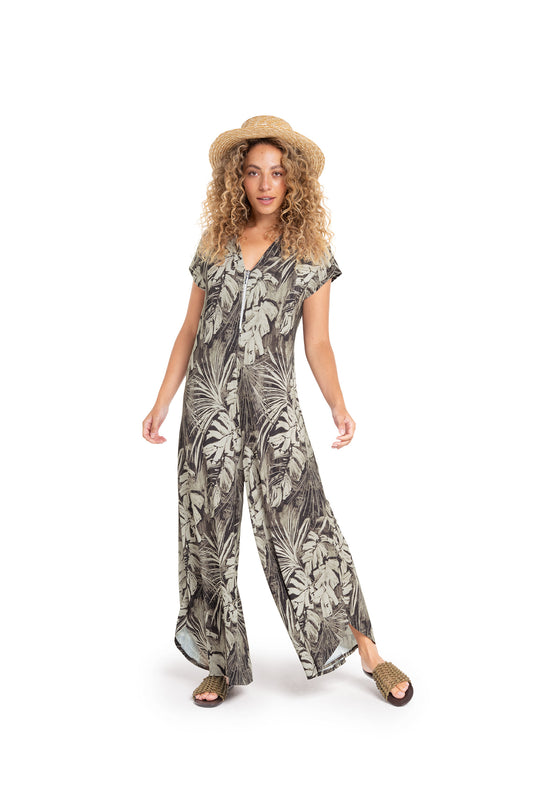 Jumpsuit aus Jersey mit Reißverschluss