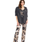 Jerseyhose mit Gummibund und Grafik-Muster
