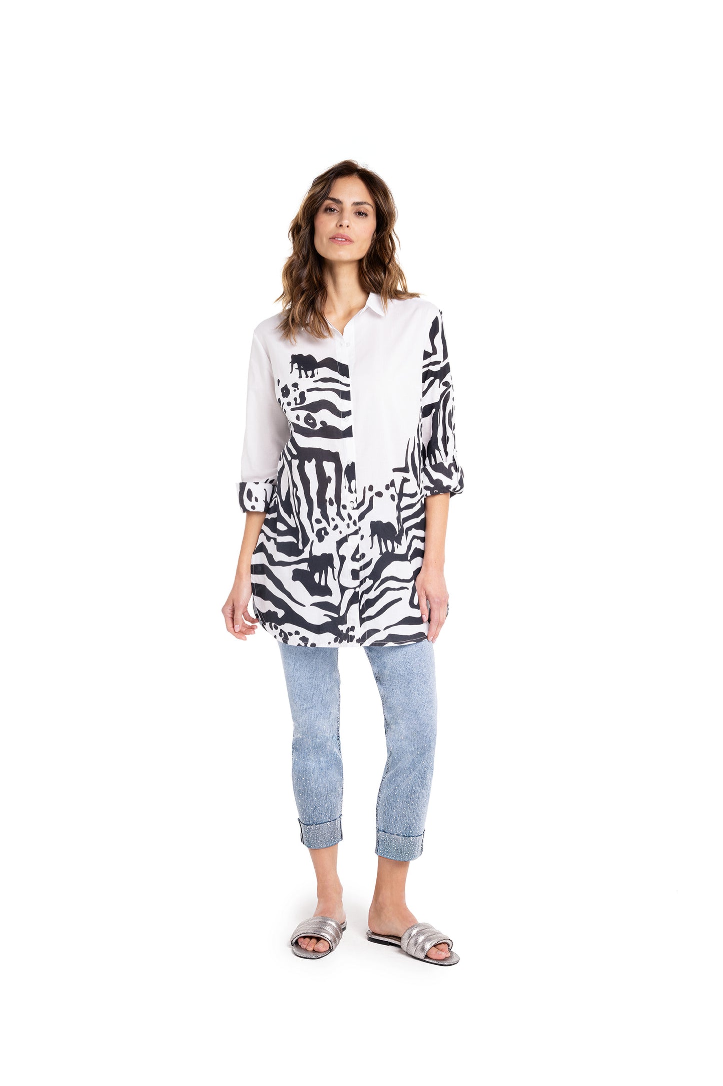 Hemdbluse mit Animalprint