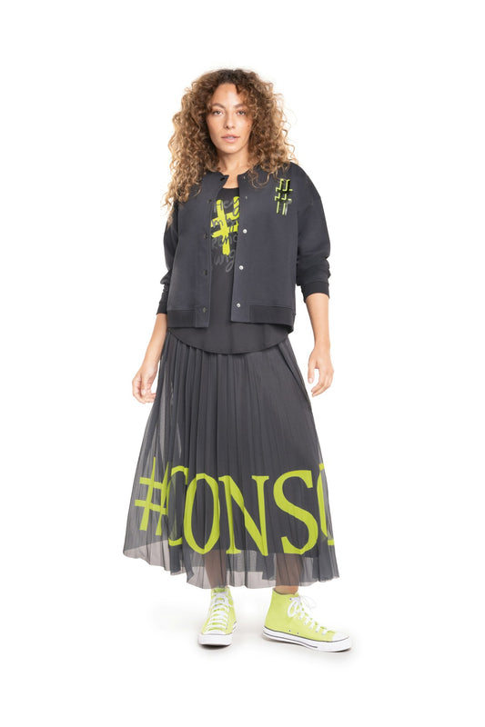 Plissee-Rock aus elastischer Mesh-Ware