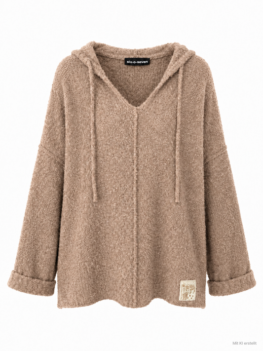 Kapuzenpullover mit Alpaka
