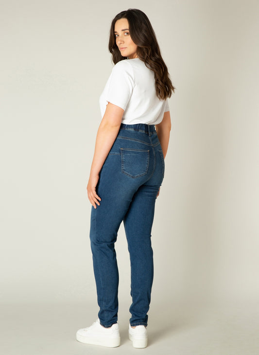Jeans "Tessa" Mittelblau - Slim Fit