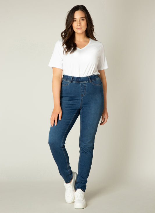 Jeans "Tessa" Mittelblau - Slim Fit